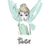 Disney Tinker Bell Watercolor Fairy Art Moto E5 Play Skin